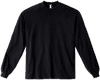 An image of a Custom LA Apparel Long Sleeve Garment Dye Crewneck Shirt in Black!