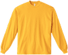 An image of a Custom LA Apparel Long Sleeve Garment Dye Crewneck Shirt in Gold!