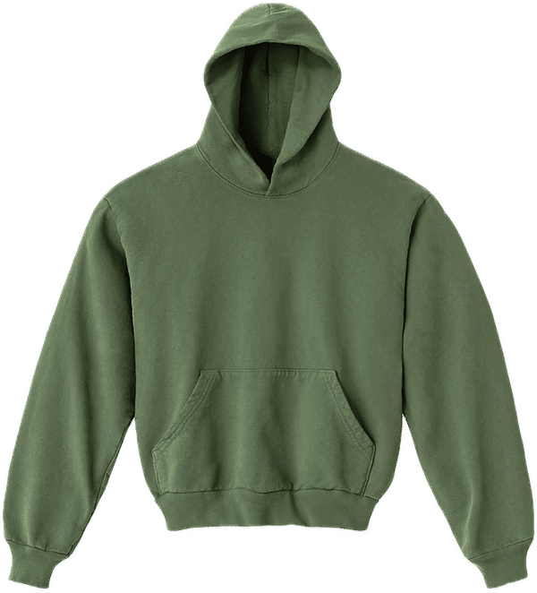 An image of a Custom LA Apparel LS Heavy Fleece Hoodie PO 14 Oz in ARMY!