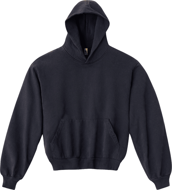Am image of a Custom LA Apparel LS Heavy Fleece Hoodie PO 14 Oz in Black Edge!