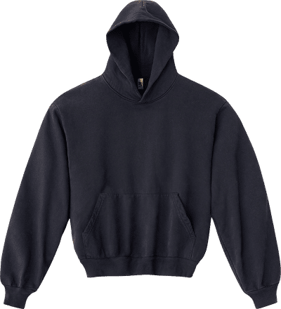 Am image of a Custom LA Apparel LS Heavy Fleece Hoodie PO 14 Oz in Black Edge!