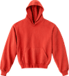 An image of a Custom LA Apparel LS Heavy Fleece Hoodie PO 14 Oz in Bright Orange!