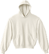 Am image of a Custom LA Apparel LS Heavy Fleece Hoodie PO 14 Oz in Creme!