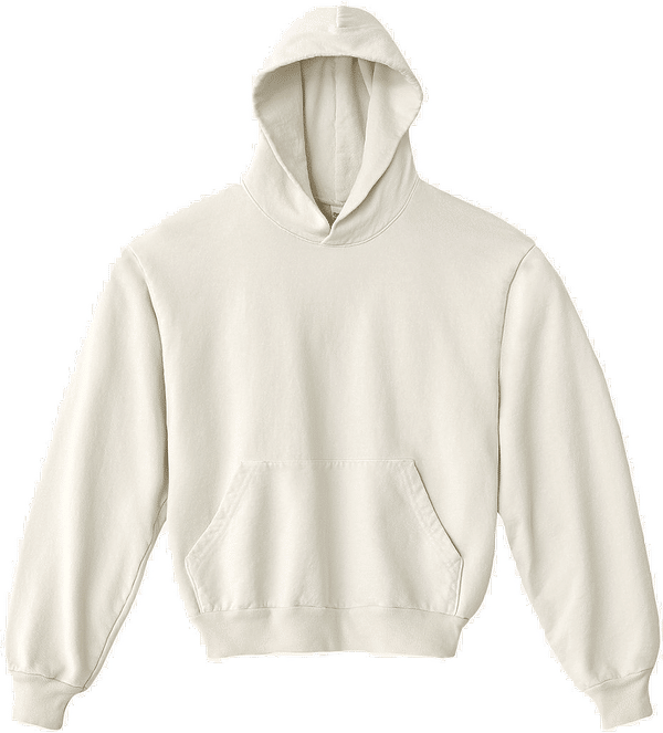 An image of a Custom LA Apparel LS Heavy Fleece Hoodie PO 14 Oz in Creme!