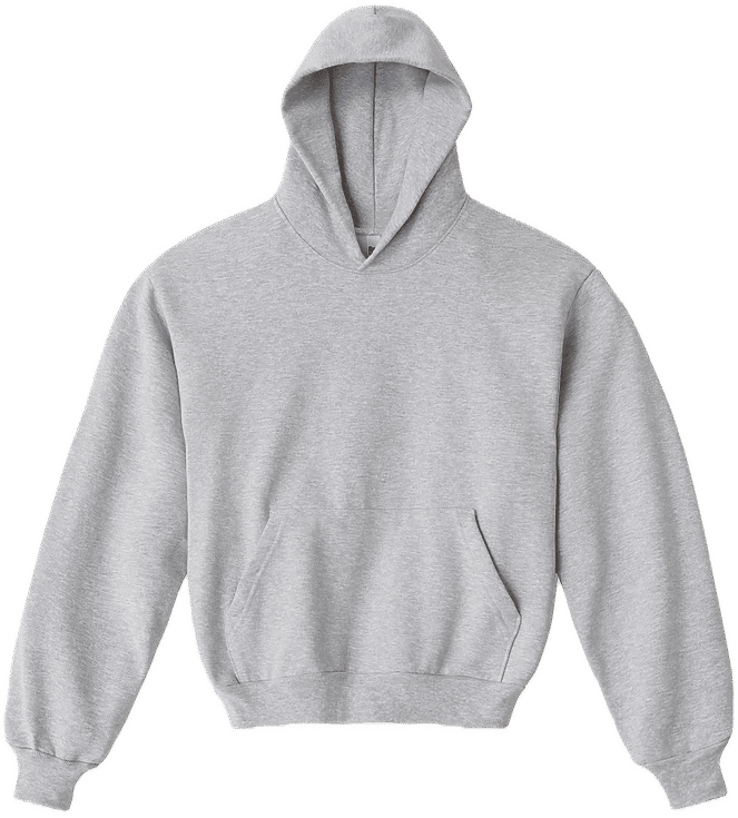 LA Apparel LS Heavy Fleece Hood PO 14 Oz in Ash