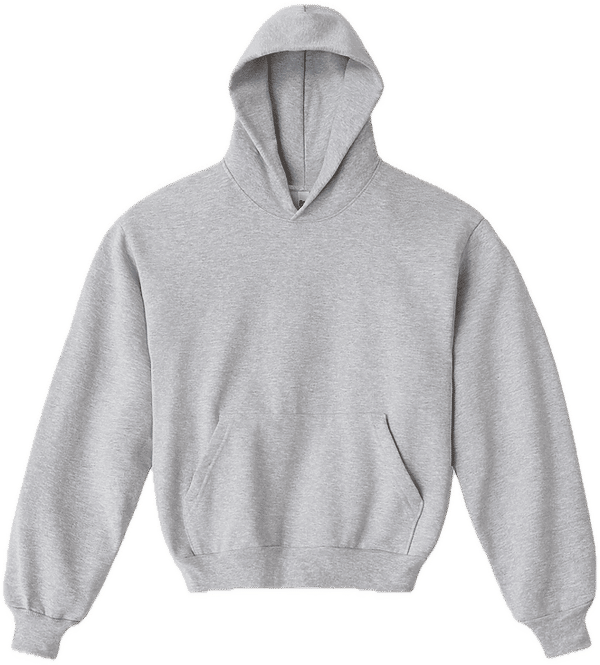An image of a Custom LA Apparel LS Heavy Fleece Hood PO 14 Oz in Ash!