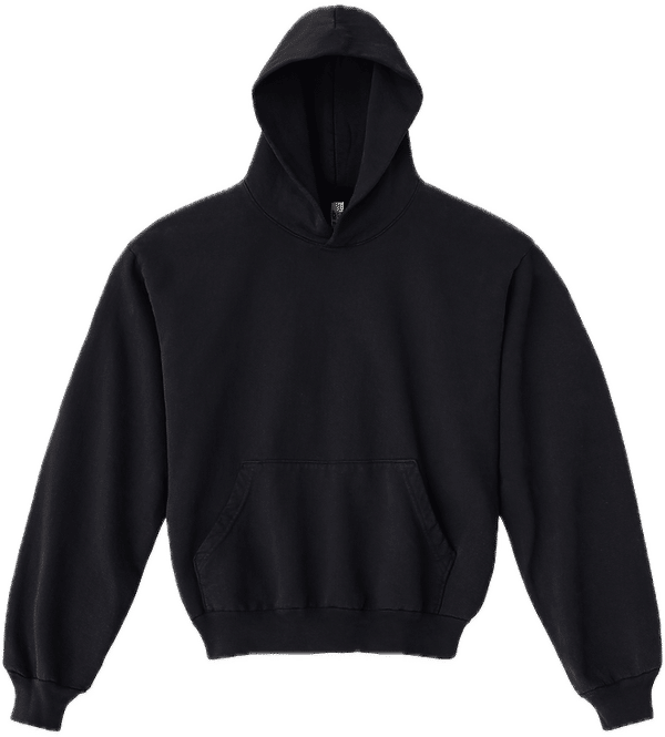 An image of a Custom LA Apparel LS Heavy Fleece Hood PO 14 Oz in Black!