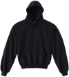 An image of a Custom LA Apparel LS Heavy Fleece Hood PO 14 Oz in Black!