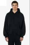 An image of a Custom LA Apparel LS Heavy Fleece Hood PO 14 Oz in Navy!