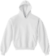 An image of a Custom LA Apparel LS Heavy Fleece Hood PO 14 Oz in White!
