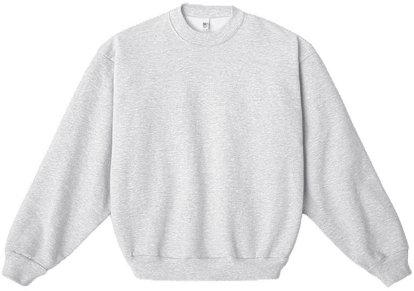 An image of a Custom LA Apparel LS Heavy Fleece PO Crew 14 Oz in Ash!