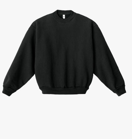 LA Apparel LS Heavy Fleece PO Crew 14 Oz in Black