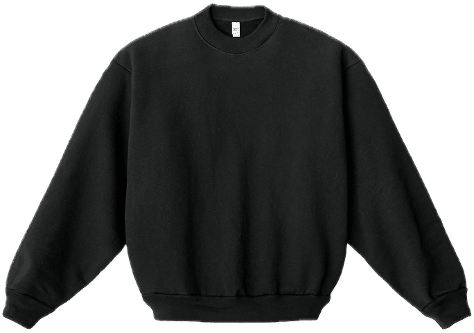 LA Apparel LS Heavy Fleece PO Crew 14 Oz in Black