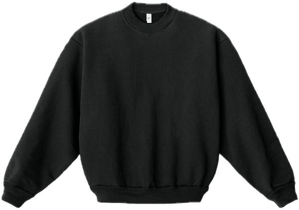 An image of a Custom LA Apparel LS Heavy Fleece PO Crew 14 Oz in Black!