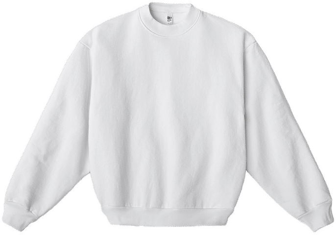LA Apparel LS Heavy Fleece PO Crew 14 Oz in White