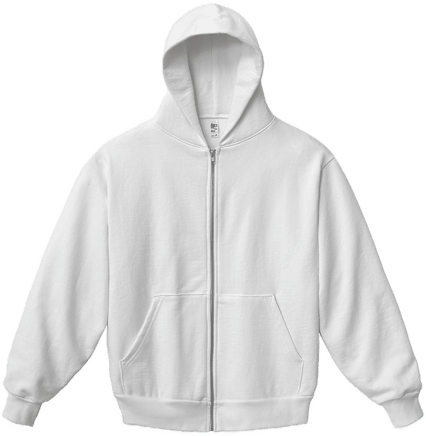 An image of a Custom LA Apparel LS Heavy Fleece Zip Up 14 Oz in White!
