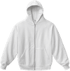 An image of a Custom LA Apparel LS Heavy Fleece Zip Up 14 Oz in White!