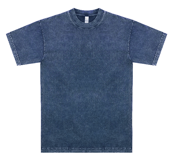 LA Apparel Mineral Wash Crew in Indigo