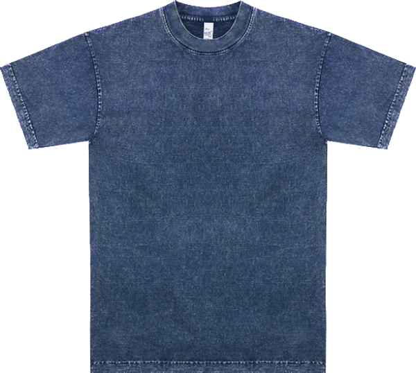Am image of a Custom LA Apparel Mineral Wash Crew in Indigo!