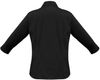 Am image of a Custom Biz Collection Ladies Metro 3 Quarters Sleeve Shirt in Black!