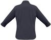 Am image of a Custom Biz Collection Ladies Metro 3 Quarters Sleeve Shirt in Charcoal!