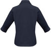 Am image of a Custom Biz Collection Ladies Metro 3 Quarters Sleeve Shirt in Navy!