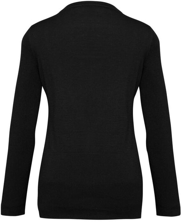Am image of a Custom Biz Collection Ladies Milano Cardigan in Black!