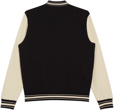 Am image of a Custom Made Blanks Letterman Jacket in Phantom Black!