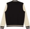 Am image of a Custom Made Blanks Letterman Jacket in Phantom Black!