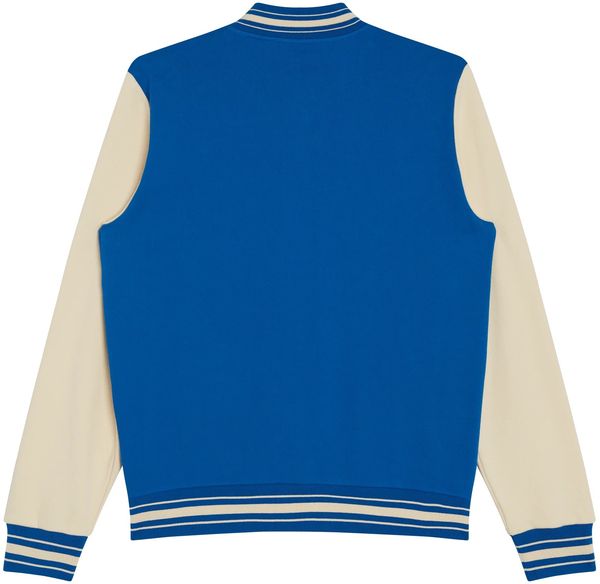 Am image of a Custom Made Blanks Letterman Jacket in Classic Blue!