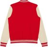 Am image of a Custom Made Blanks Letterman Jacket in Racing Red!