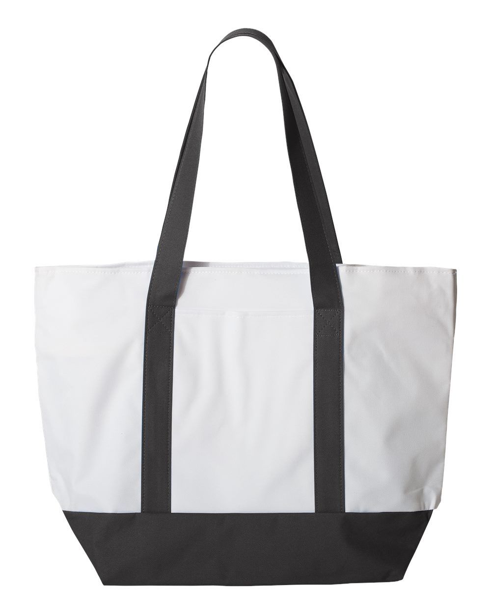 Liberty Bags Bay View Giant Zippered Boat Tote in White/Black