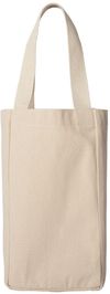 An image of a Custom Liberty Bags Double Bottle Wine Tote in Natural!