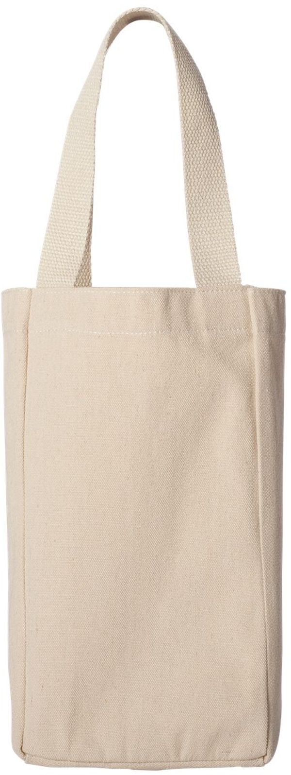 An image of a Custom Liberty Bags Double Bottle Wine Tote in Natural!