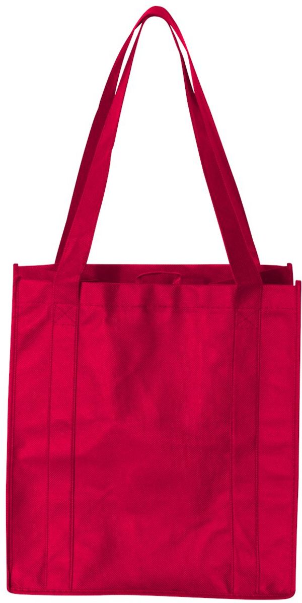 An image of a Custom Liberty Bags Reusable Shopping Bag in Red!