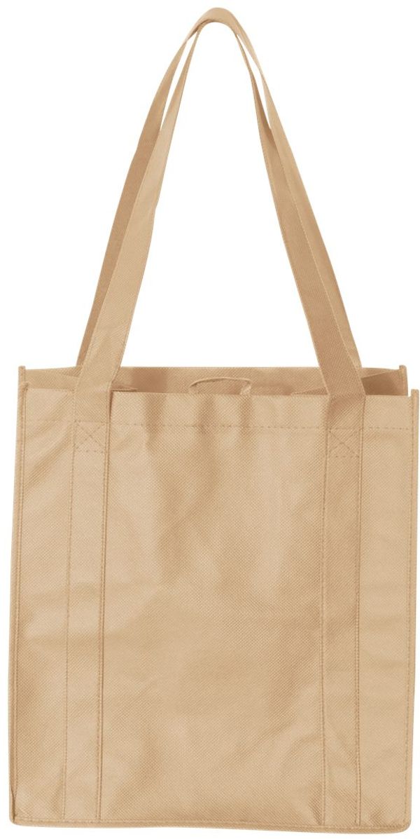 An image of a Custom Liberty Bags Reusable Shopping Bag in Tan!
