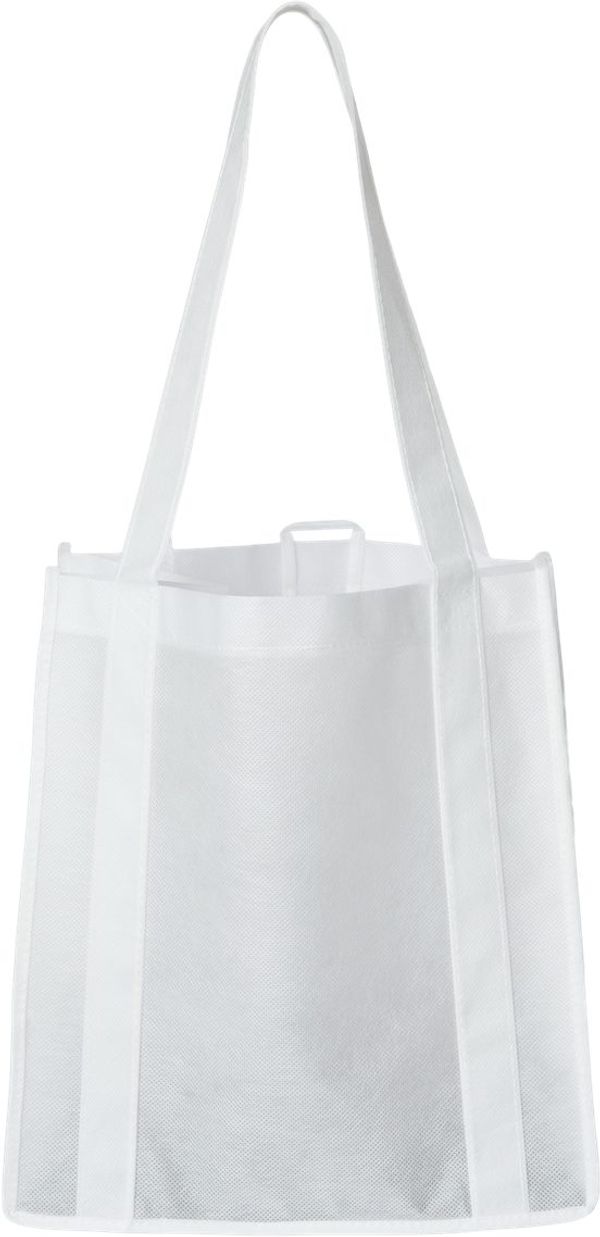 An image of a Custom Liberty Bags Reusable Shopping Bag in White!