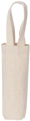 An image of a Custom Liberty Bags Single Bottle Wine Tote in Natural!