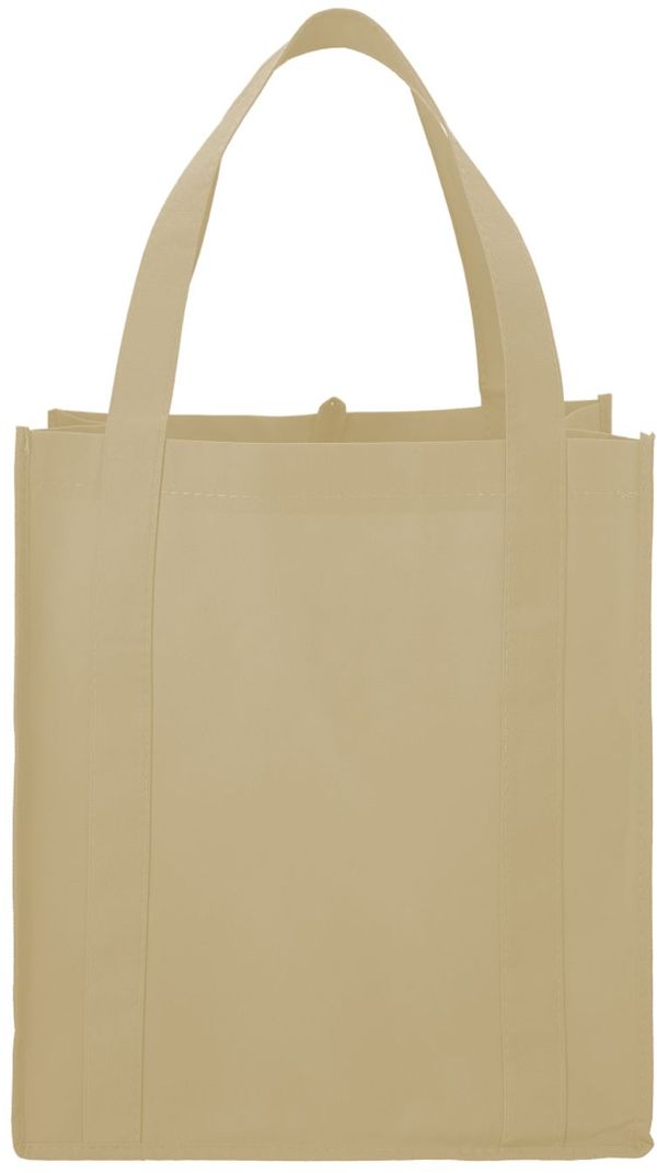 An image of a Custom Little Juno NonWoven Grocery Tote in Natural!