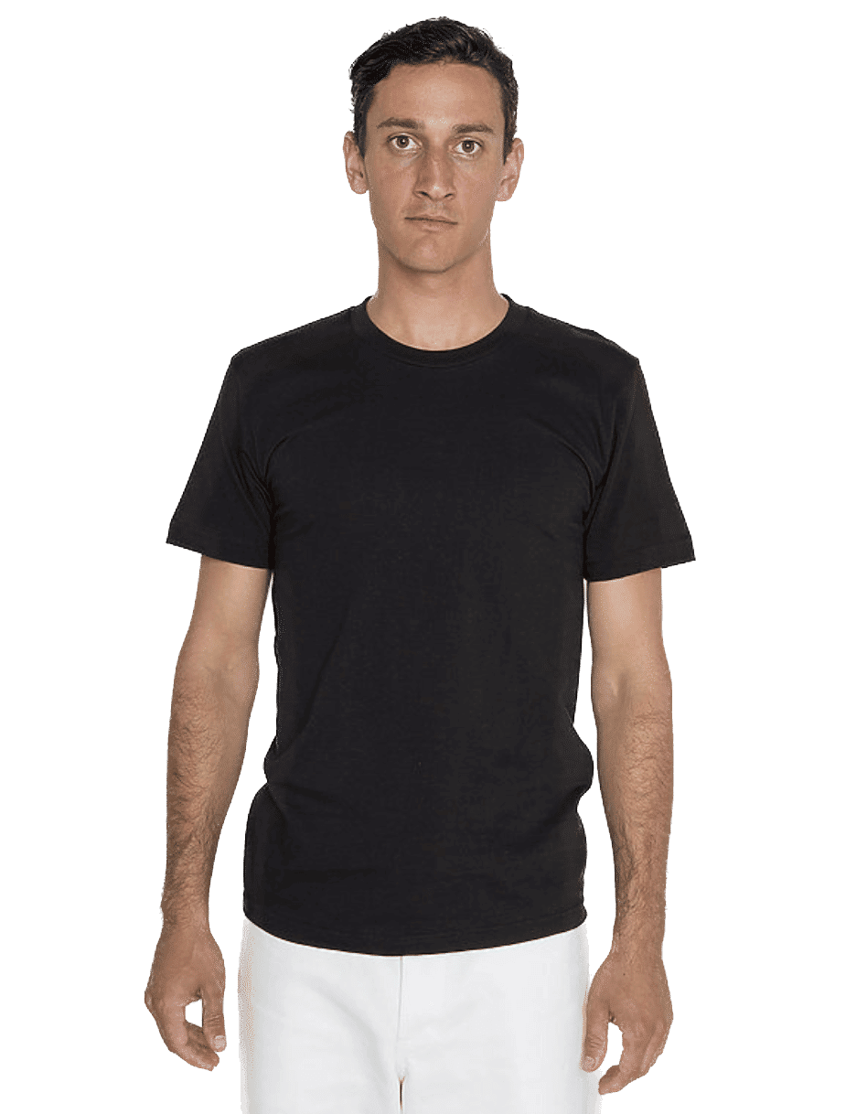 Los Angeles Apparel Classic Fine Jersey Tee in Black