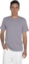 Am image of a Custom Los Angeles Apparel Classic Fine Jersey Tee in Silver!
