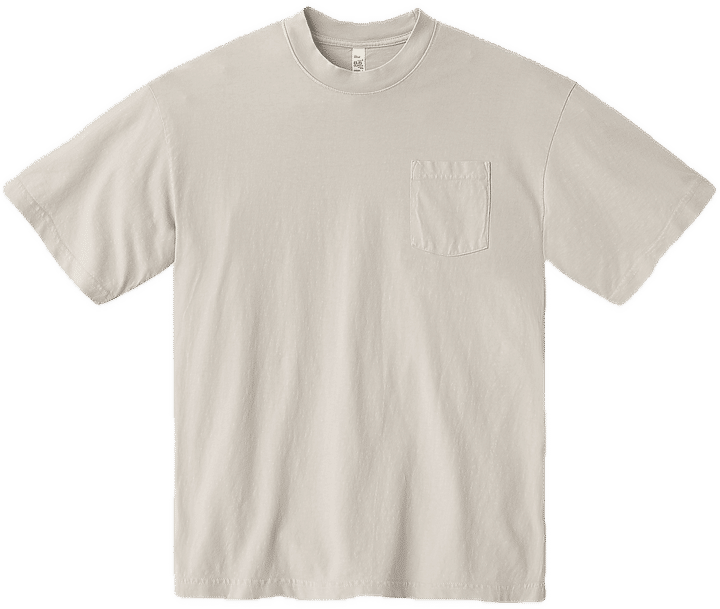 Los Angeles Apparel T Shirt With Pocket in Cement