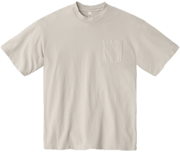 An image of a Custom Los Angeles Apparel T Shirt With Pocket in Cement!