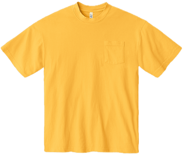 Los Angeles Apparel T Shirt With Pocket in Gold