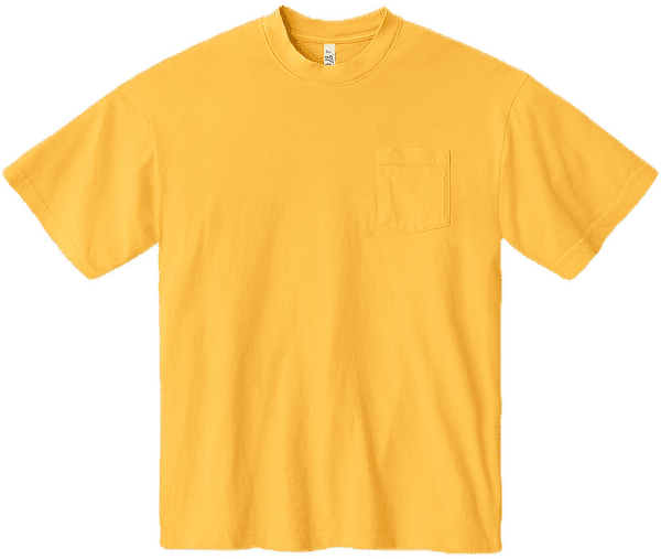 An image of a Custom Los Angeles Apparel T Shirt With Pocket in Gold!