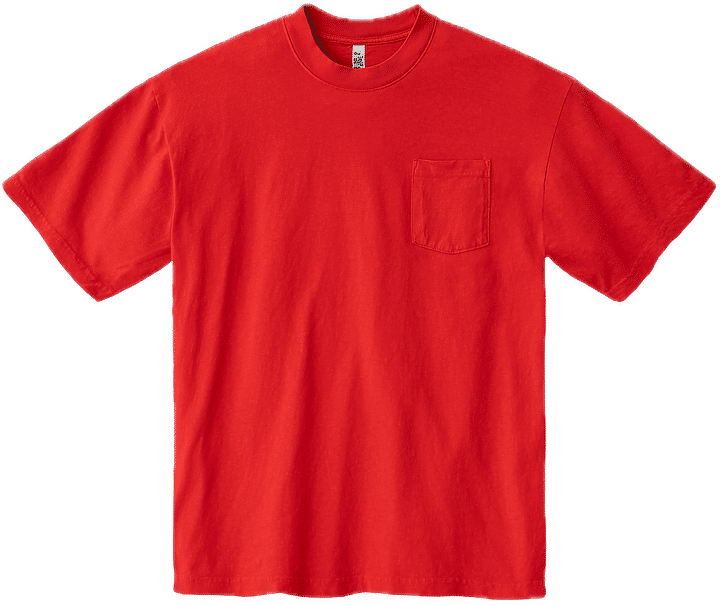 Los Angeles Apparel T Shirt With Pocket in Tomato