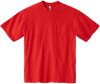 An image of a Custom Los Angeles Apparel T Shirt With Pocket in Tomato!