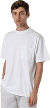 Am image of a Custom Los Angeles Apparel T Shirt With Pocket in White!