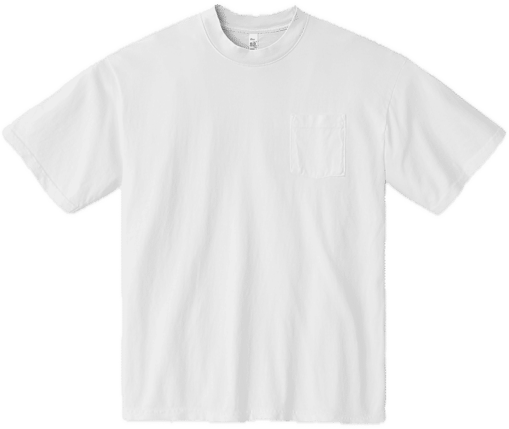 Los Angeles Apparel T Shirt With Pocket in White