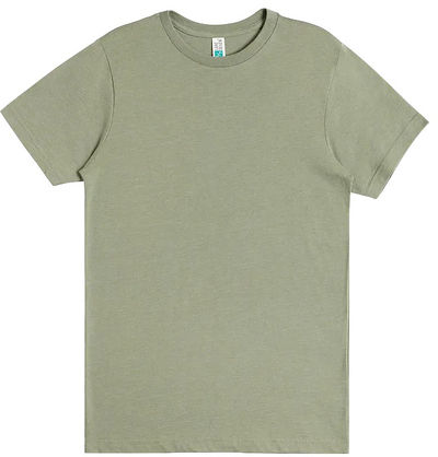 Am image of a Custom Lane Seven Deluxe CVC Tee in Olive Heather!